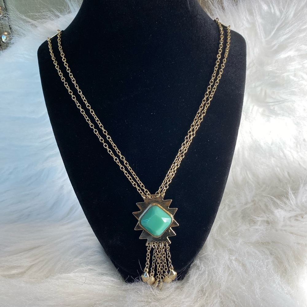 Vintage turquoise long neckless